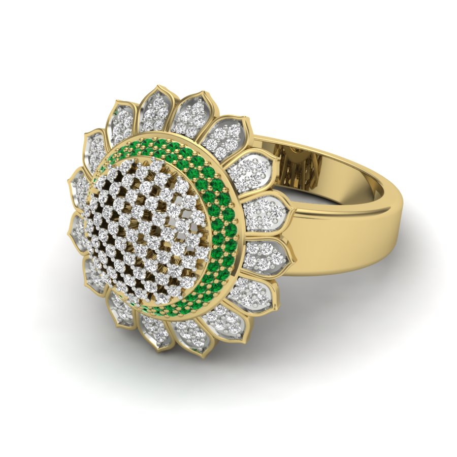 Yellow Gold Plated Sterling Silver Ring