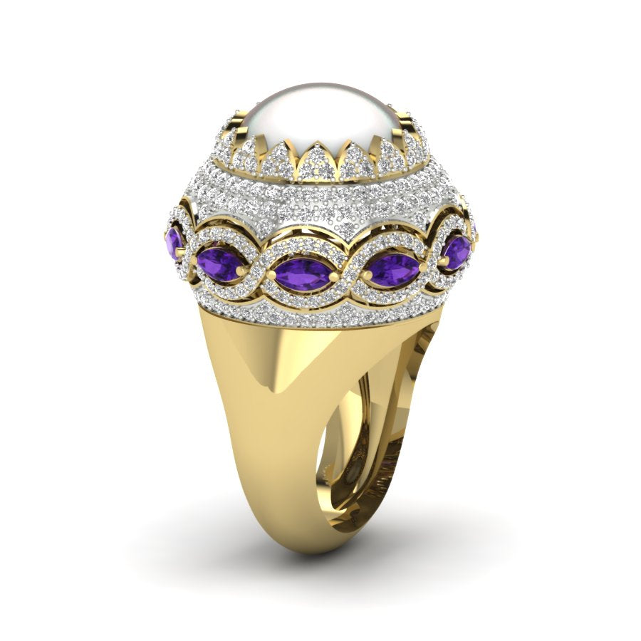 Yellow Gold Plated Sterling Silver Ring