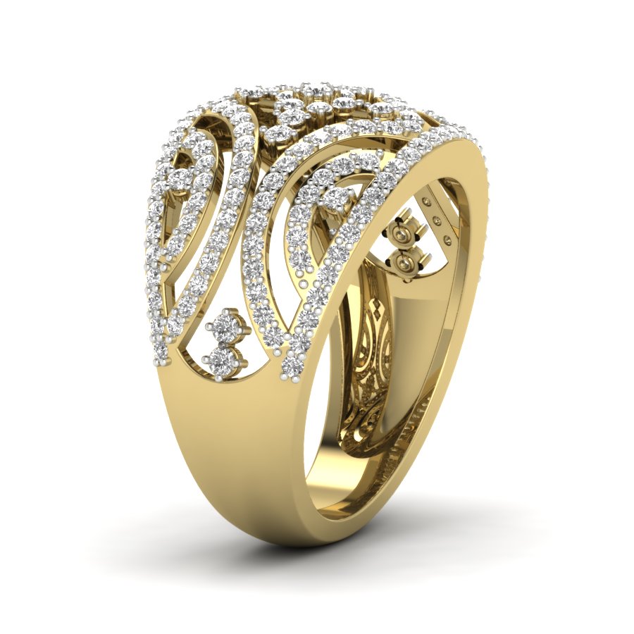 Yellow Gold Plated Sterling Silver Ring