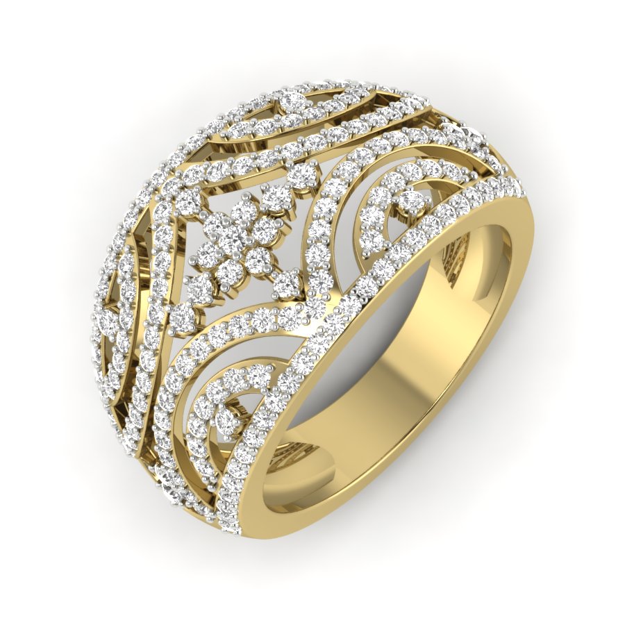 Yellow Gold Plated Sterling Silver Ring