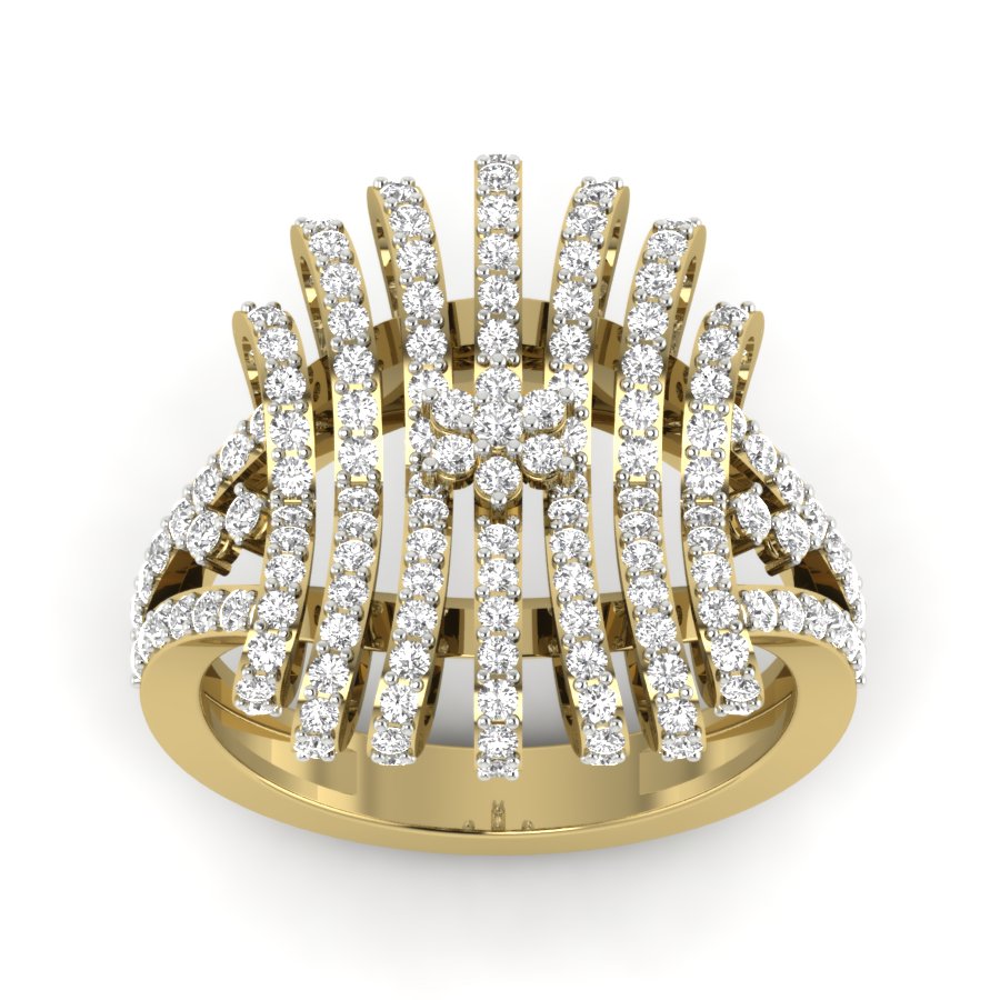 Yellow Gold Plated Sterling Silver Ring