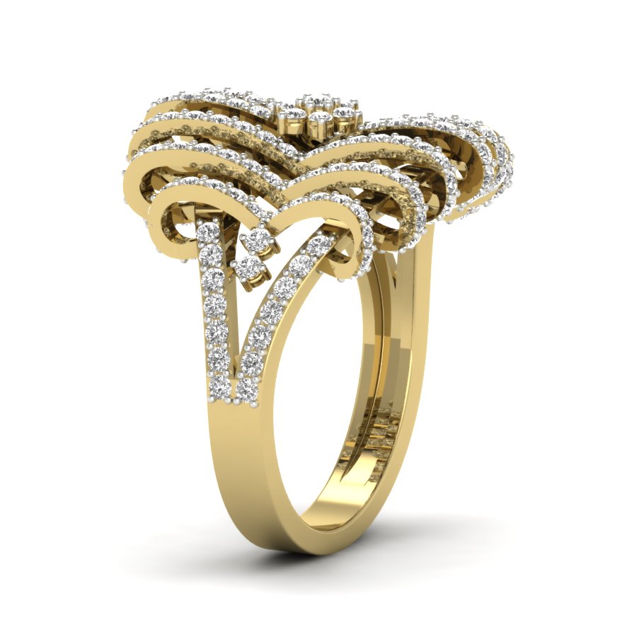 Yellow Gold Plated Sterling Silver Ring
