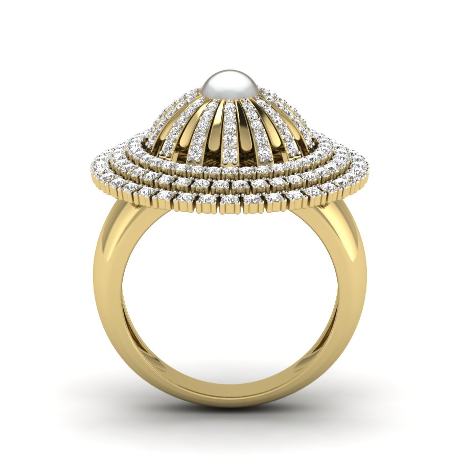 Yellow Gold Plated Sterling Silver Ring