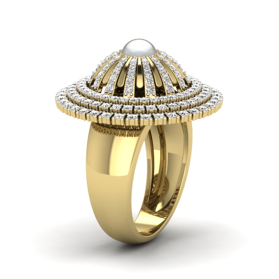 Yellow Gold Plated Sterling Silver Ring