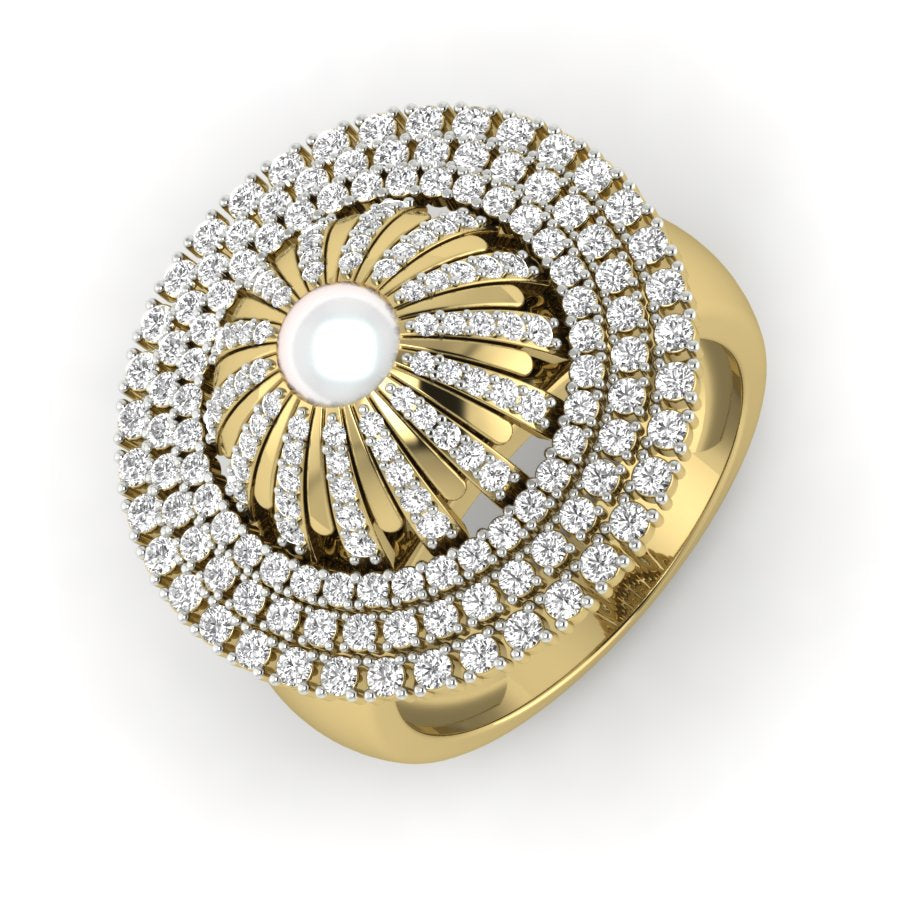 Yellow Gold Plated Sterling Silver Ring