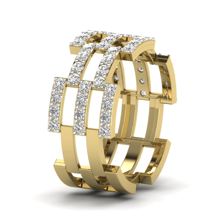 Yellow Gold Plated Sterling Silver Ring