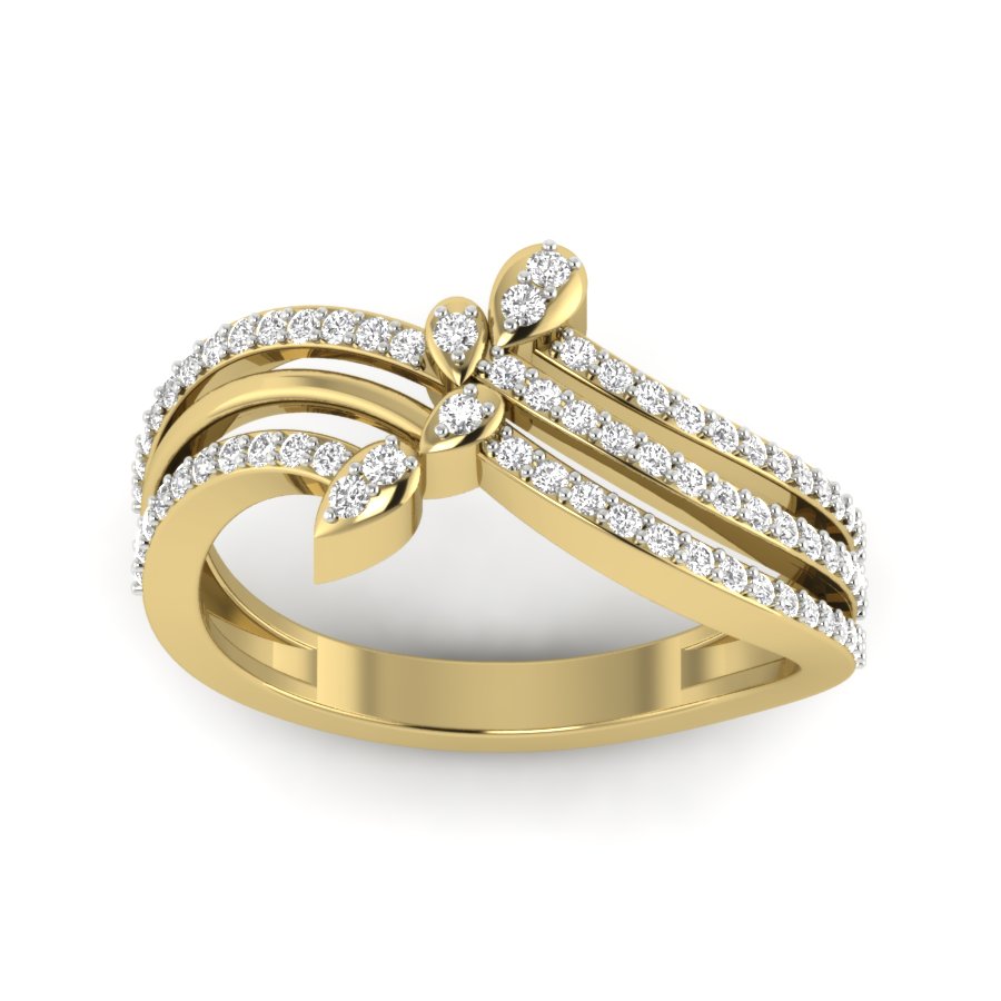 Yellow Gold Plated Sterling Silver Ring
