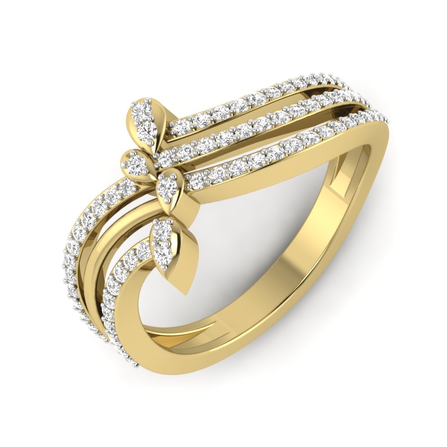 Yellow Gold Plated Sterling Silver Ring
