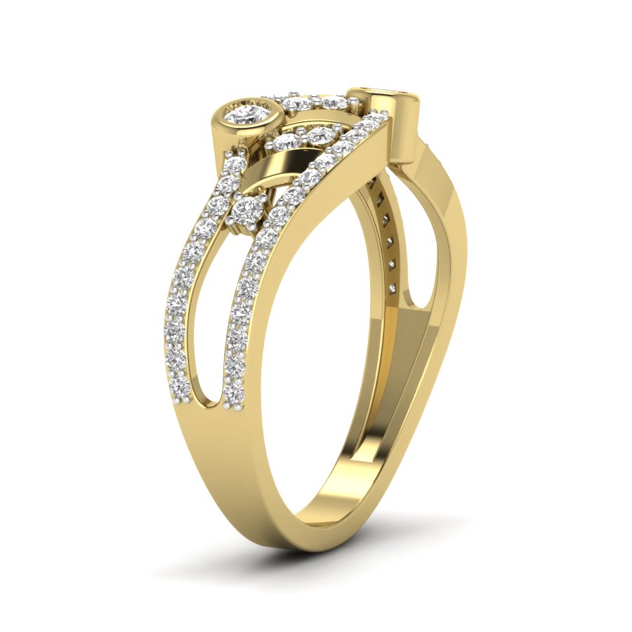 Yellow Gold Plated Sterling Silver Ring