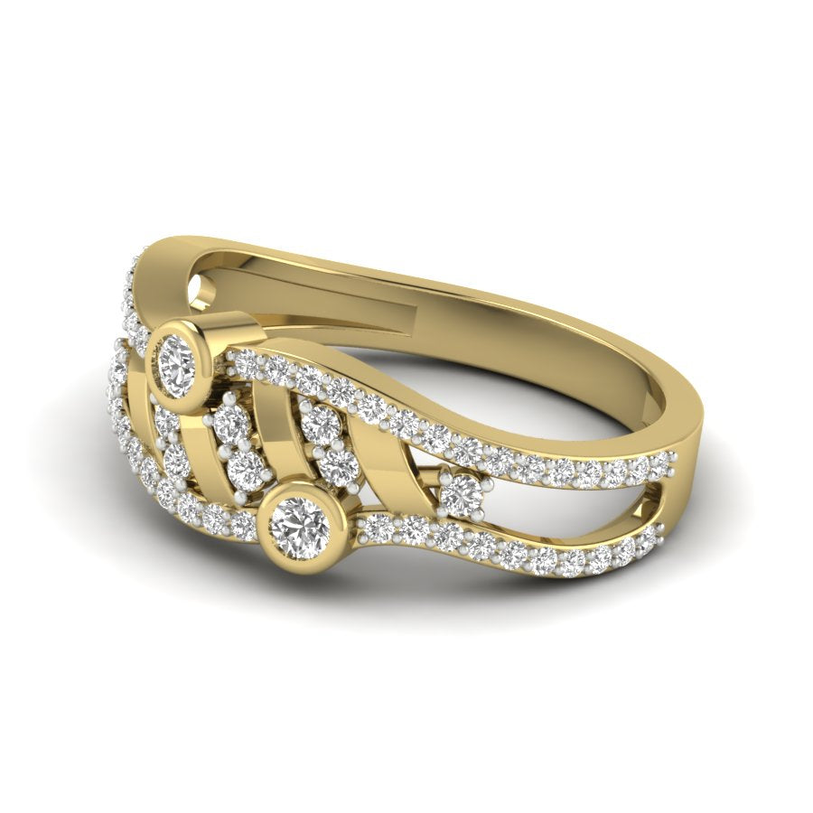 Yellow Gold Plated Sterling Silver Ring