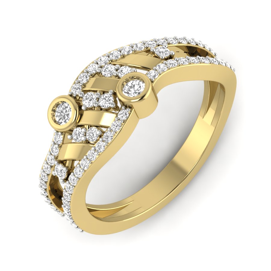 Yellow Gold Plated Sterling Silver Ring