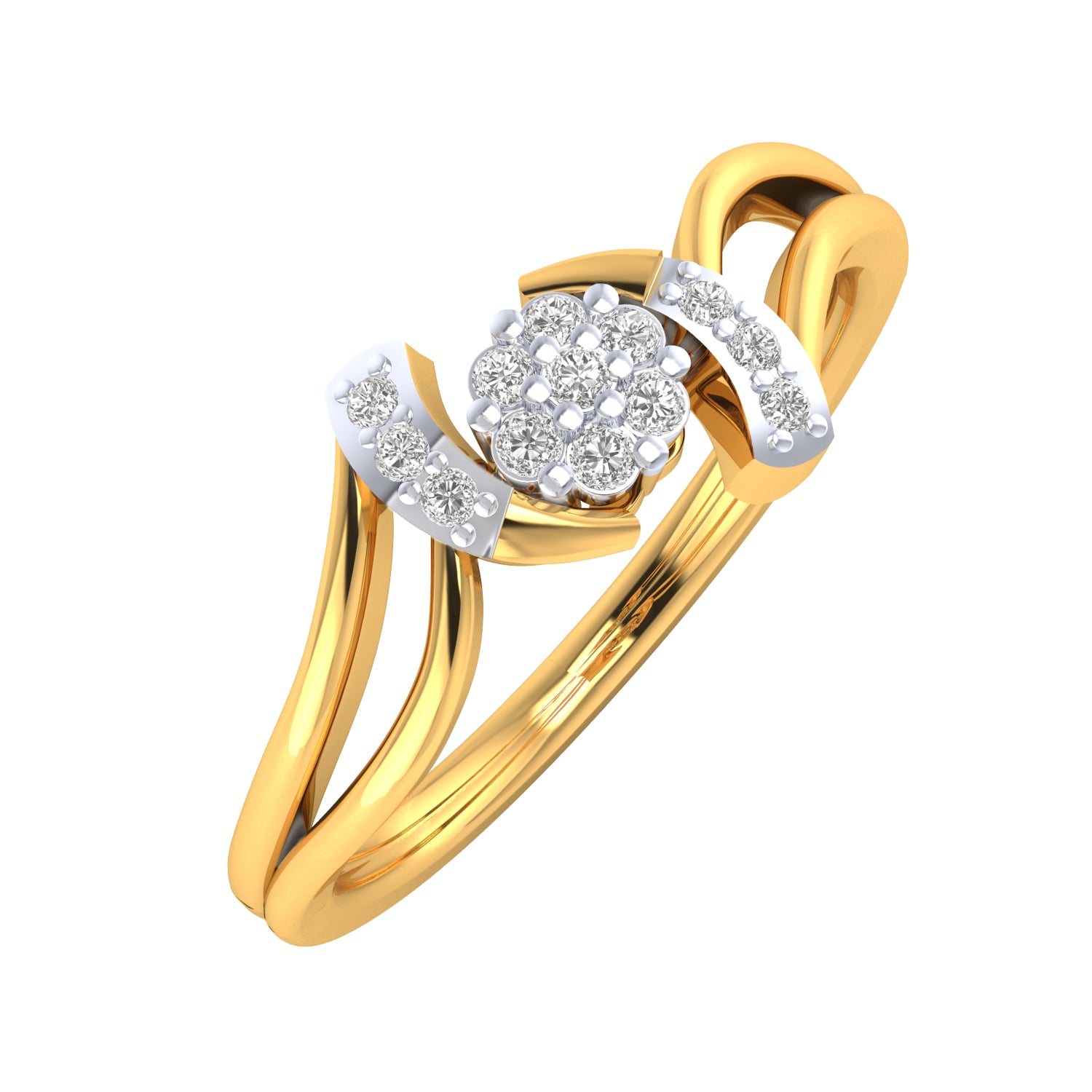Yellow Gold Plated Sterling Silver Ring