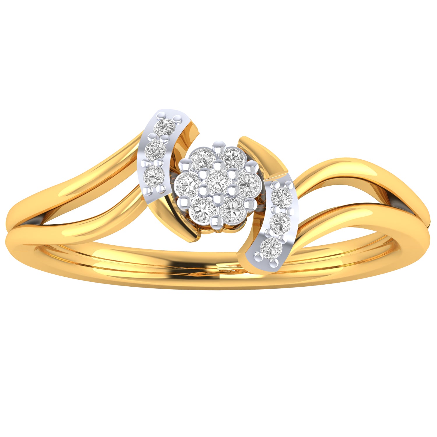 Yellow Gold Plated Sterling Silver Ring