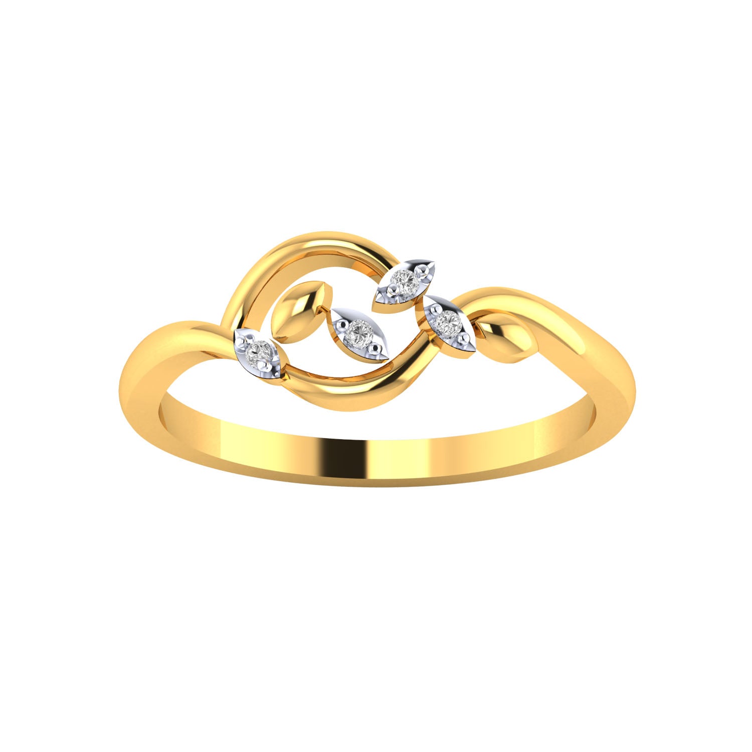 Yellow Gold Plated Sterling Silver Ring