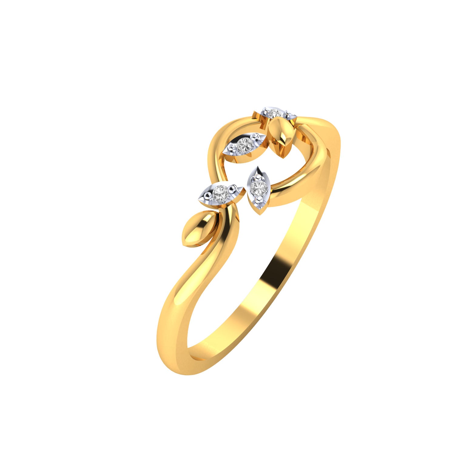 Yellow Gold Plated Sterling Silver Ring