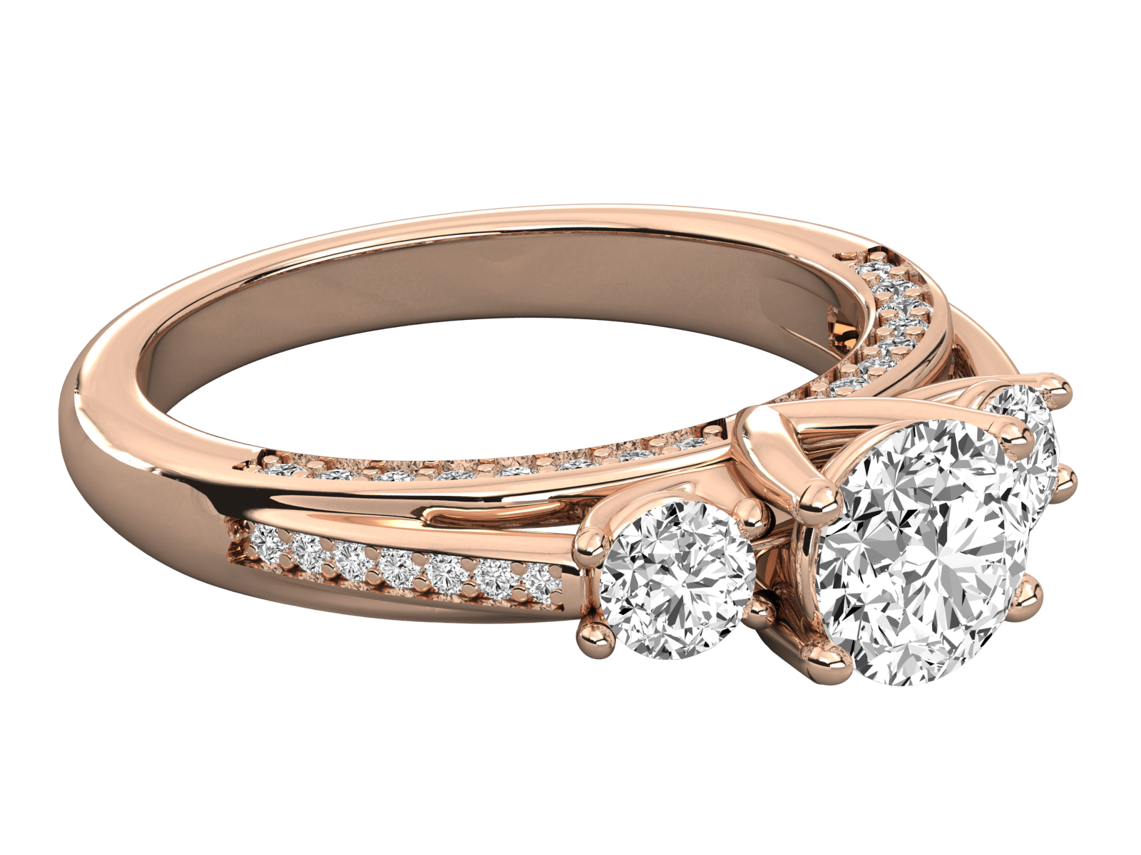 Rose Gold Plated Sterling Silver Ring