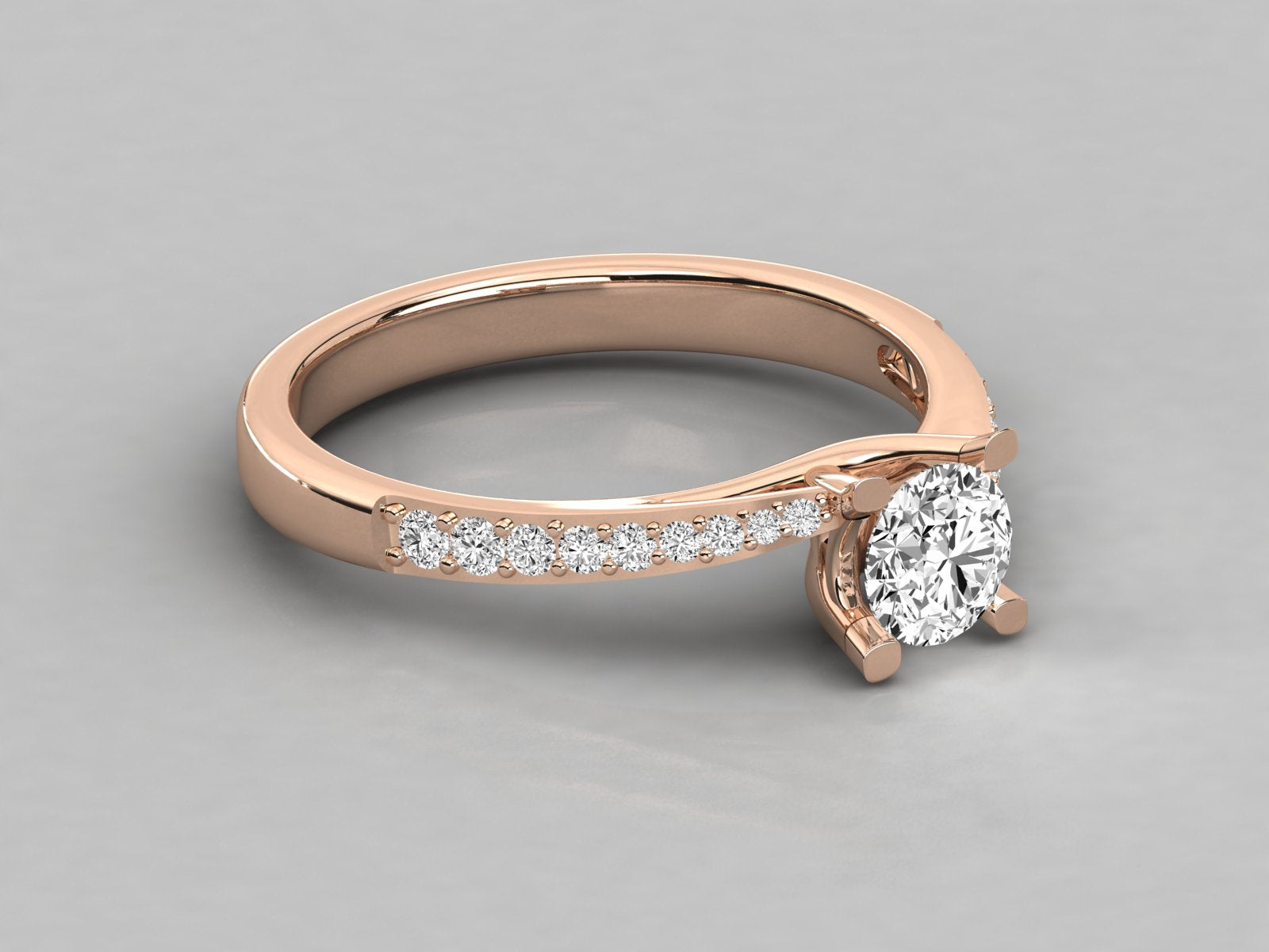 Rose Gold Plated Sterling Silver Ring