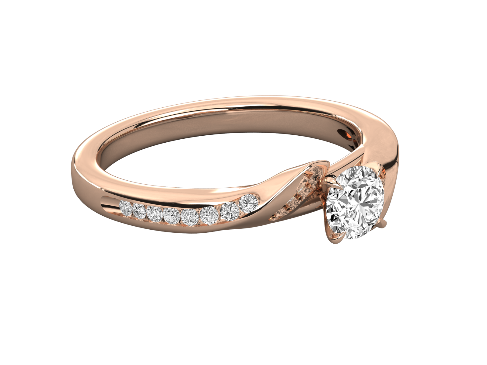 Rose Gold Plated Sterling Silver Ring