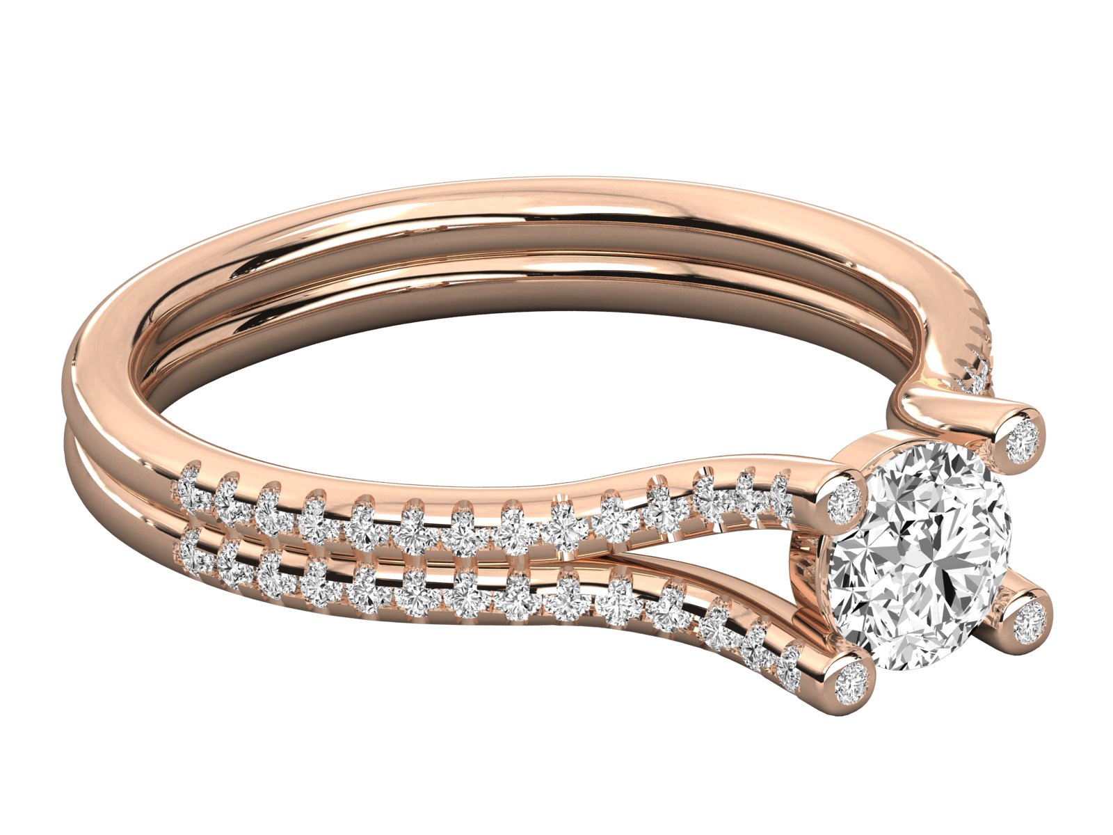 Rose Gold Plated Sterling Silver Ring