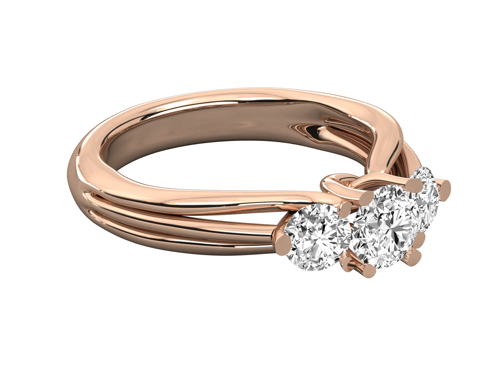 Rose Gold Plated Sterling Silver Ring