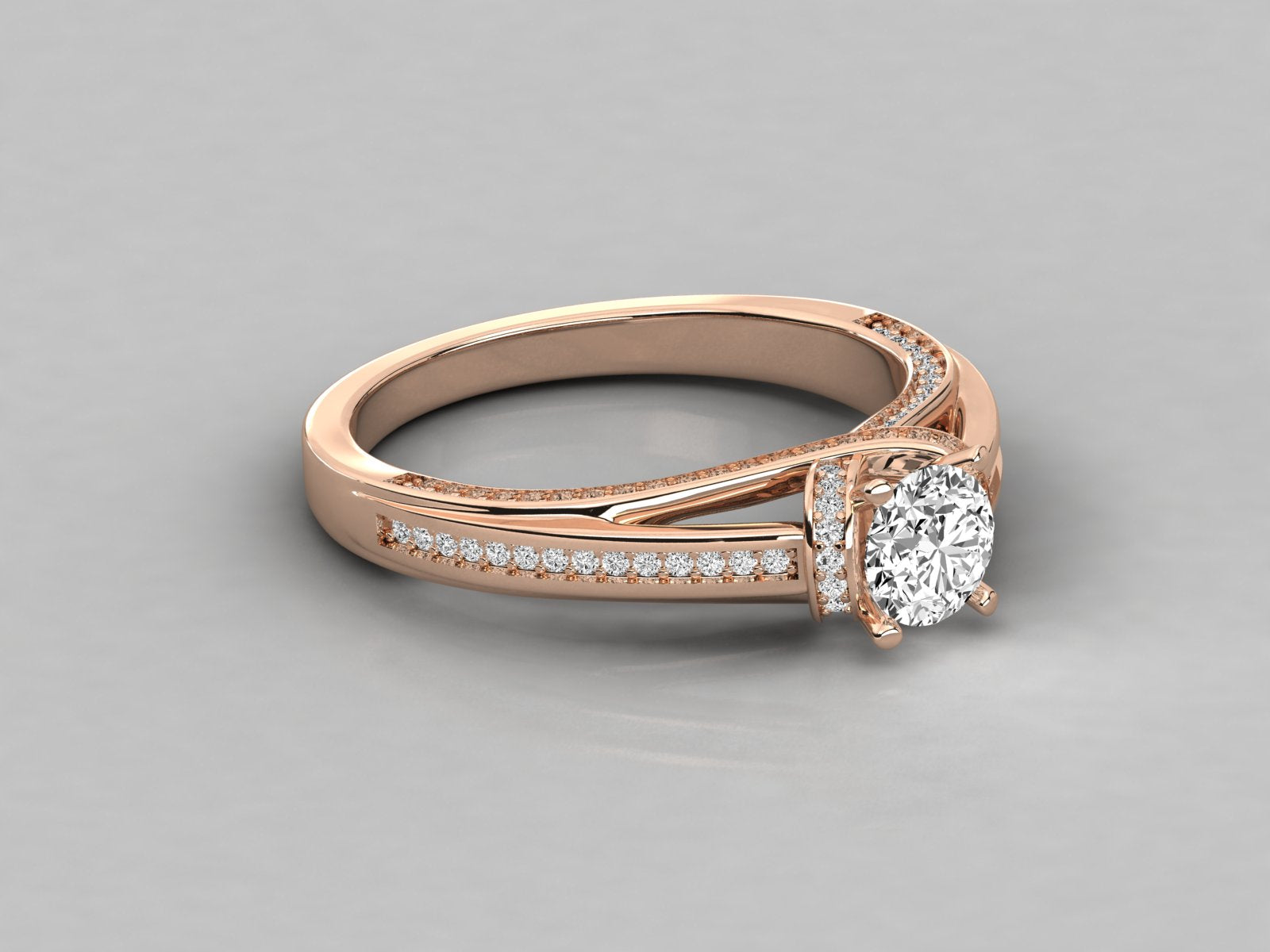 Rose Gold Plated Sterling Silver Ring
