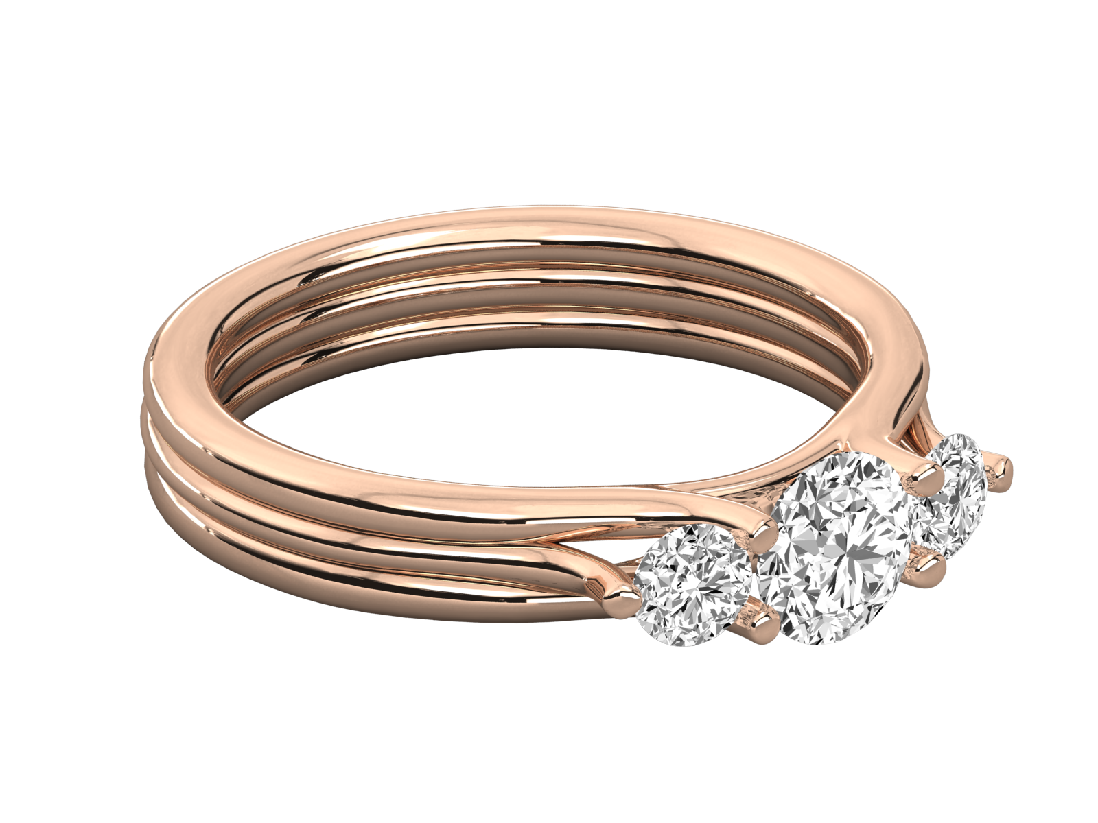 Rose Gold Plated Sterling Silver Ring