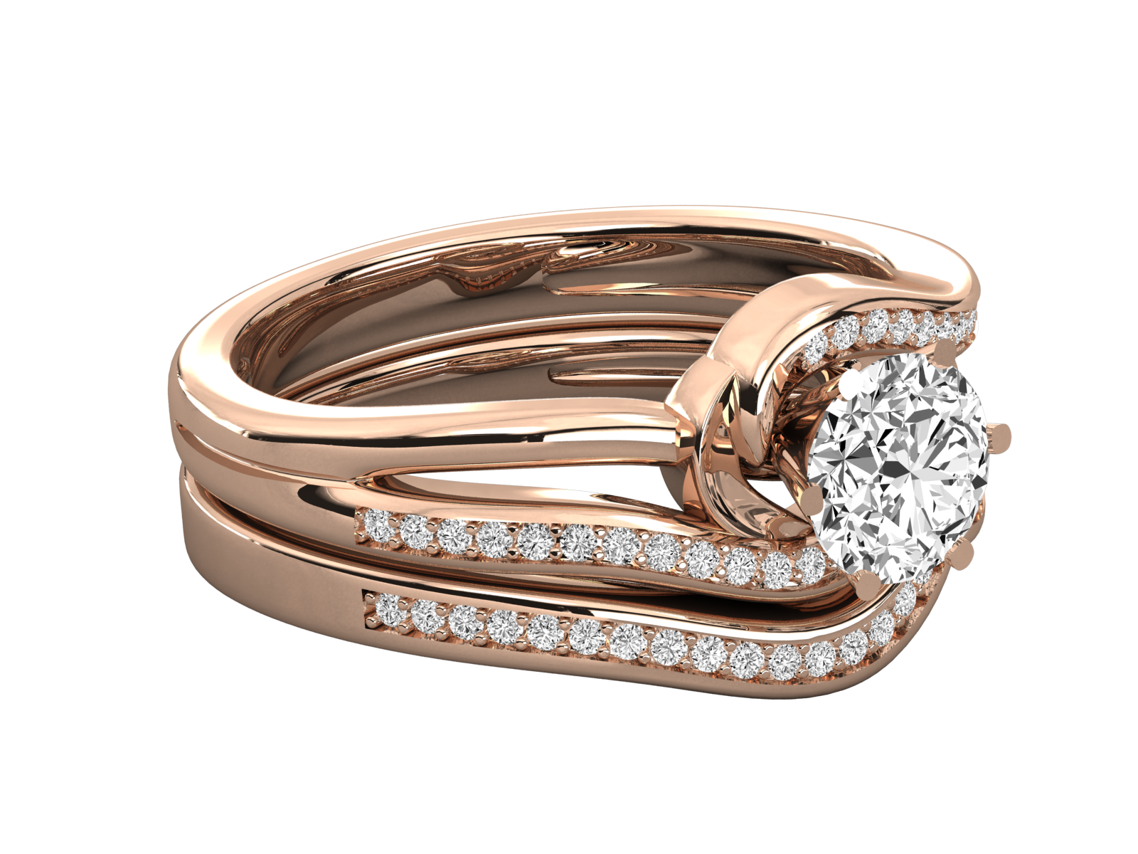 Rose Gold Plated Sterling Silver Ring