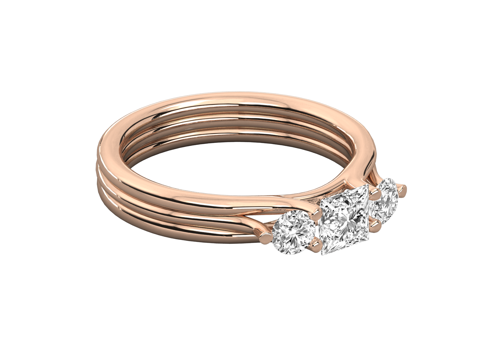 Rose Gold Plated Sterling Silver Ring