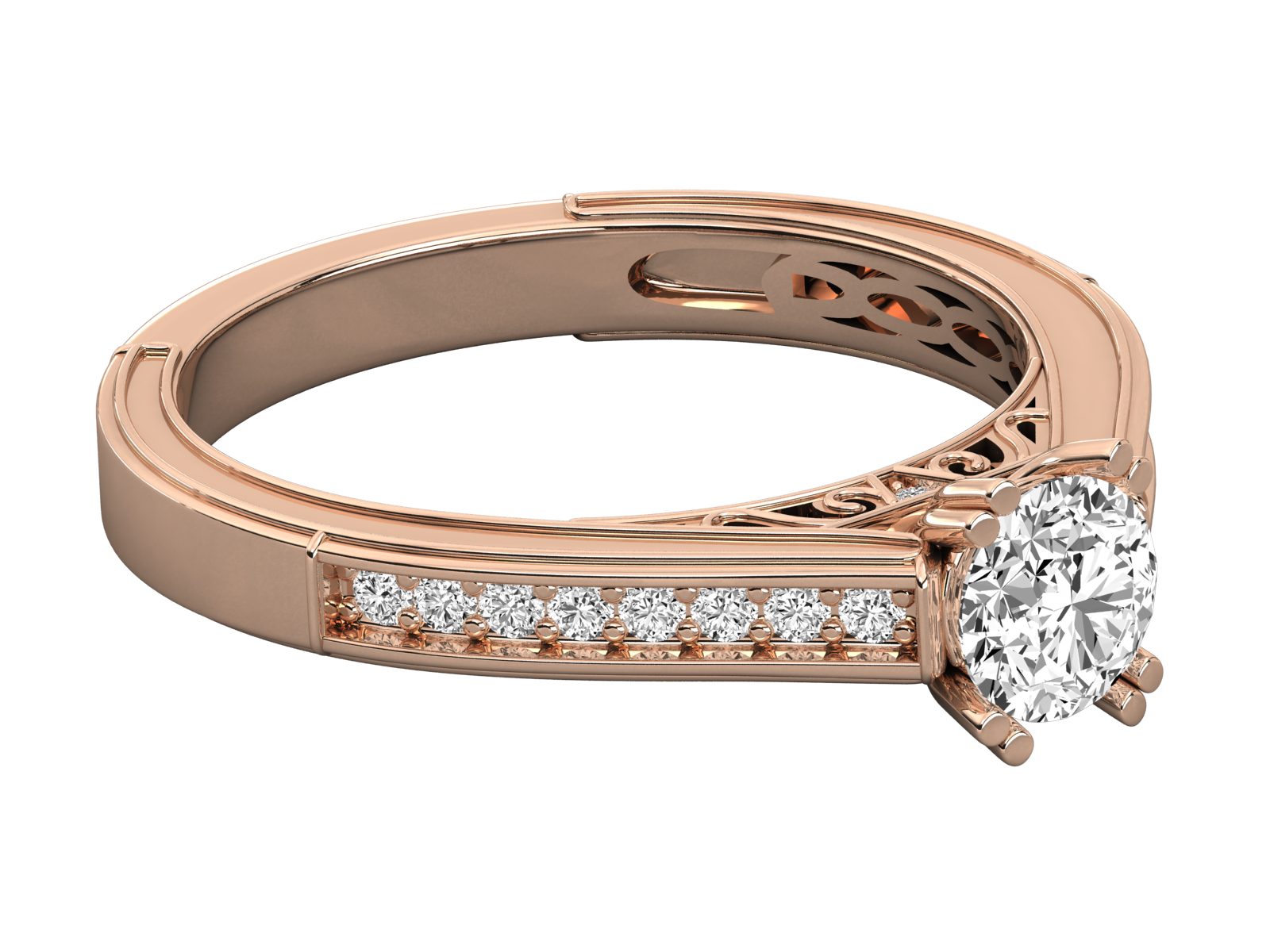 Rose Gold Plated Sterling Silver Ring