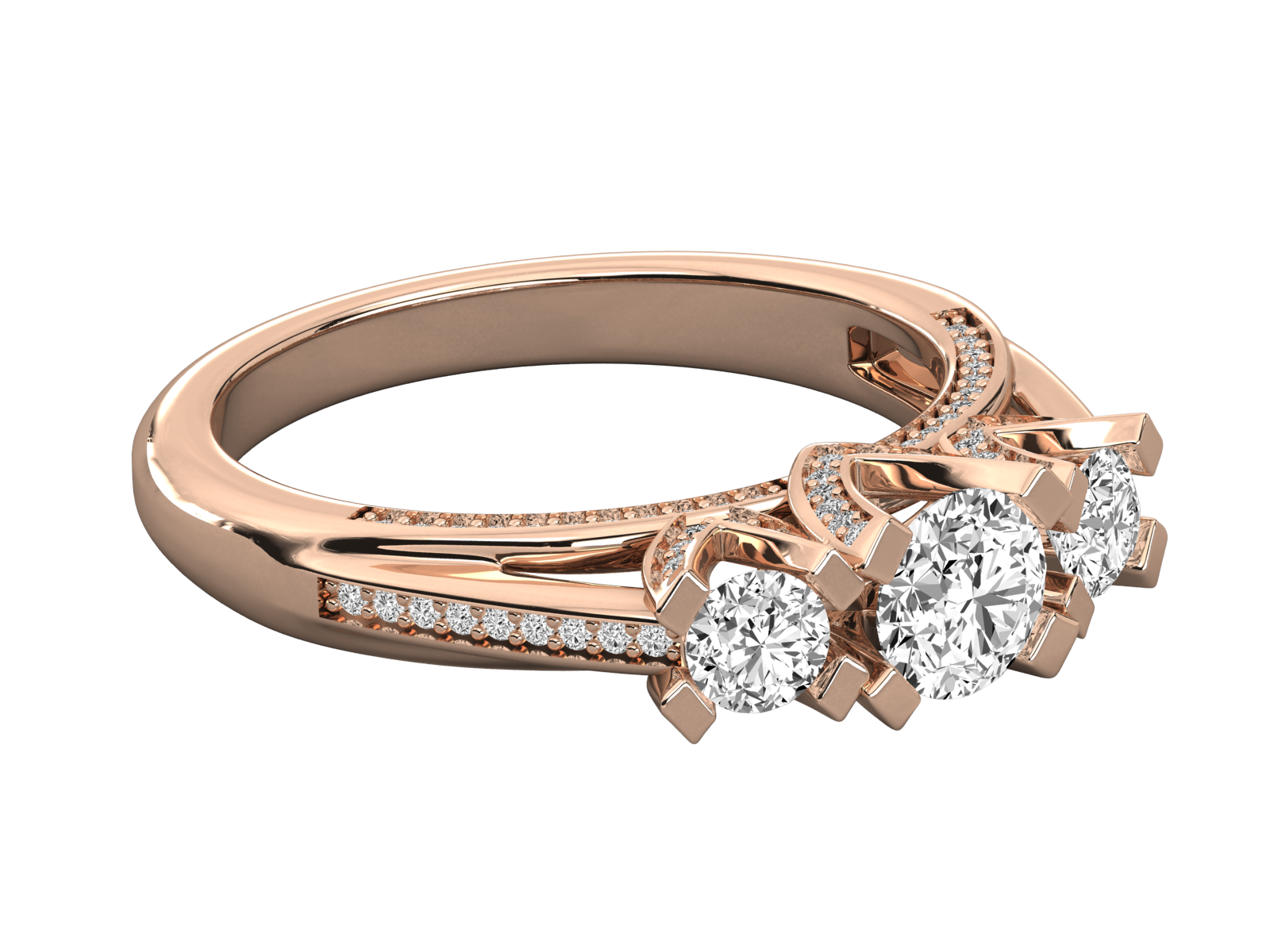 Rose Gold Plated Sterling Silver Ring