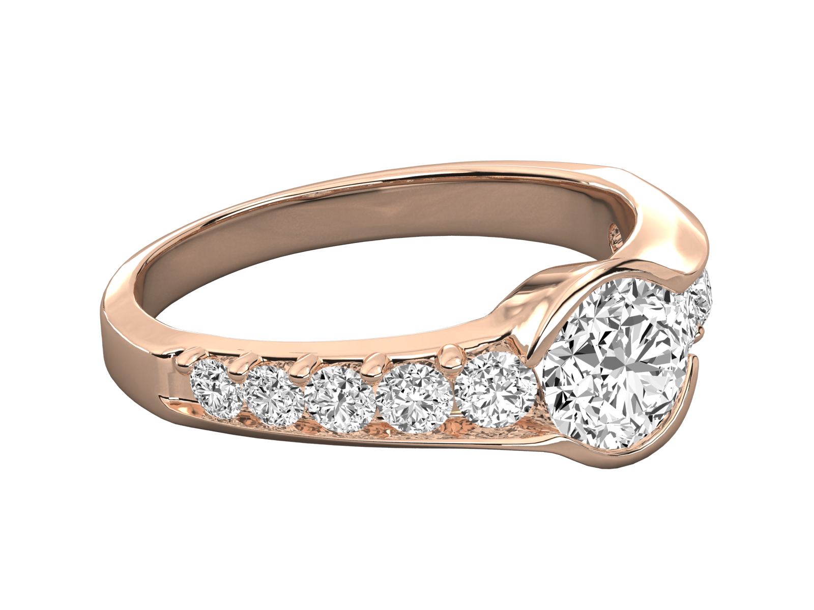 Rose Gold Plated Sterling Silver Ring