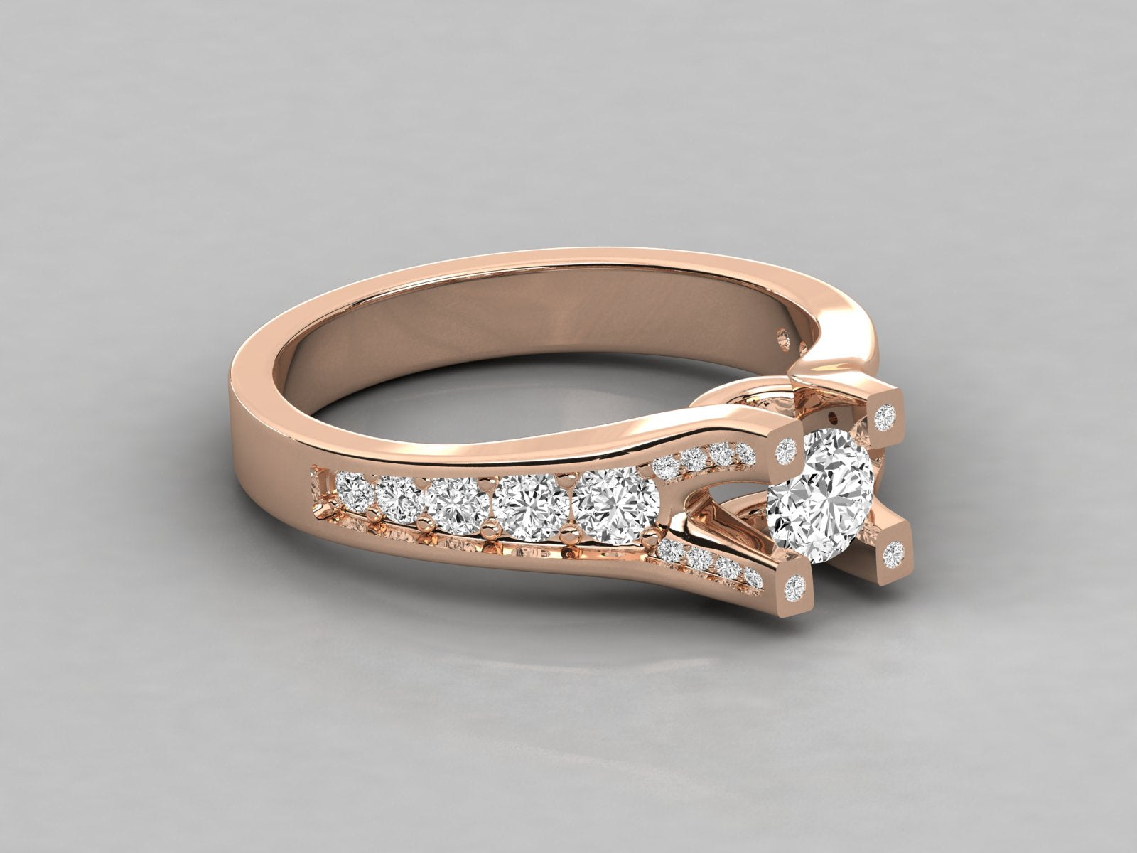 Rose Gold Plated Sterling Silver Ring