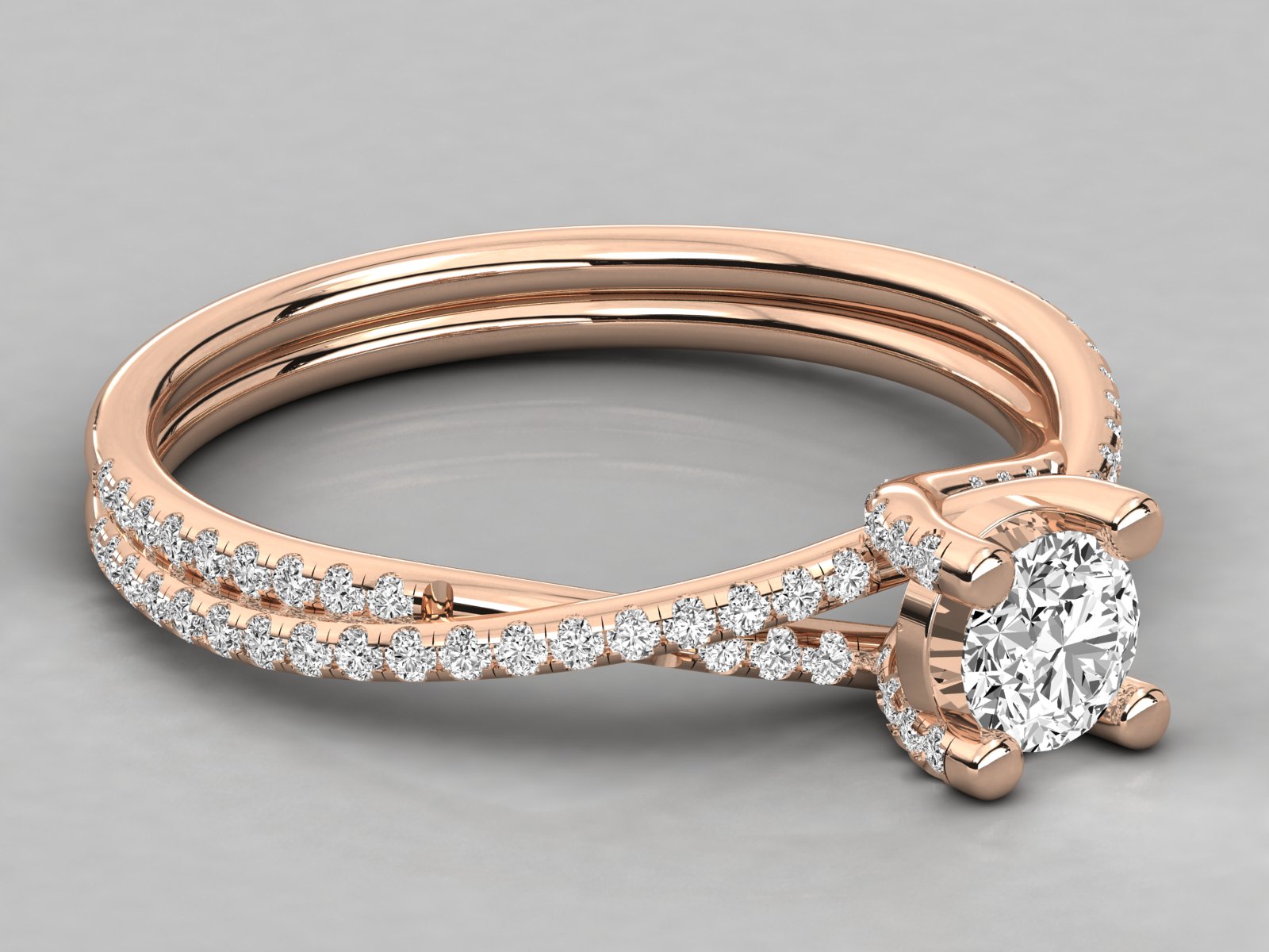 Rose Gold Plated Sterling Silver Ring
