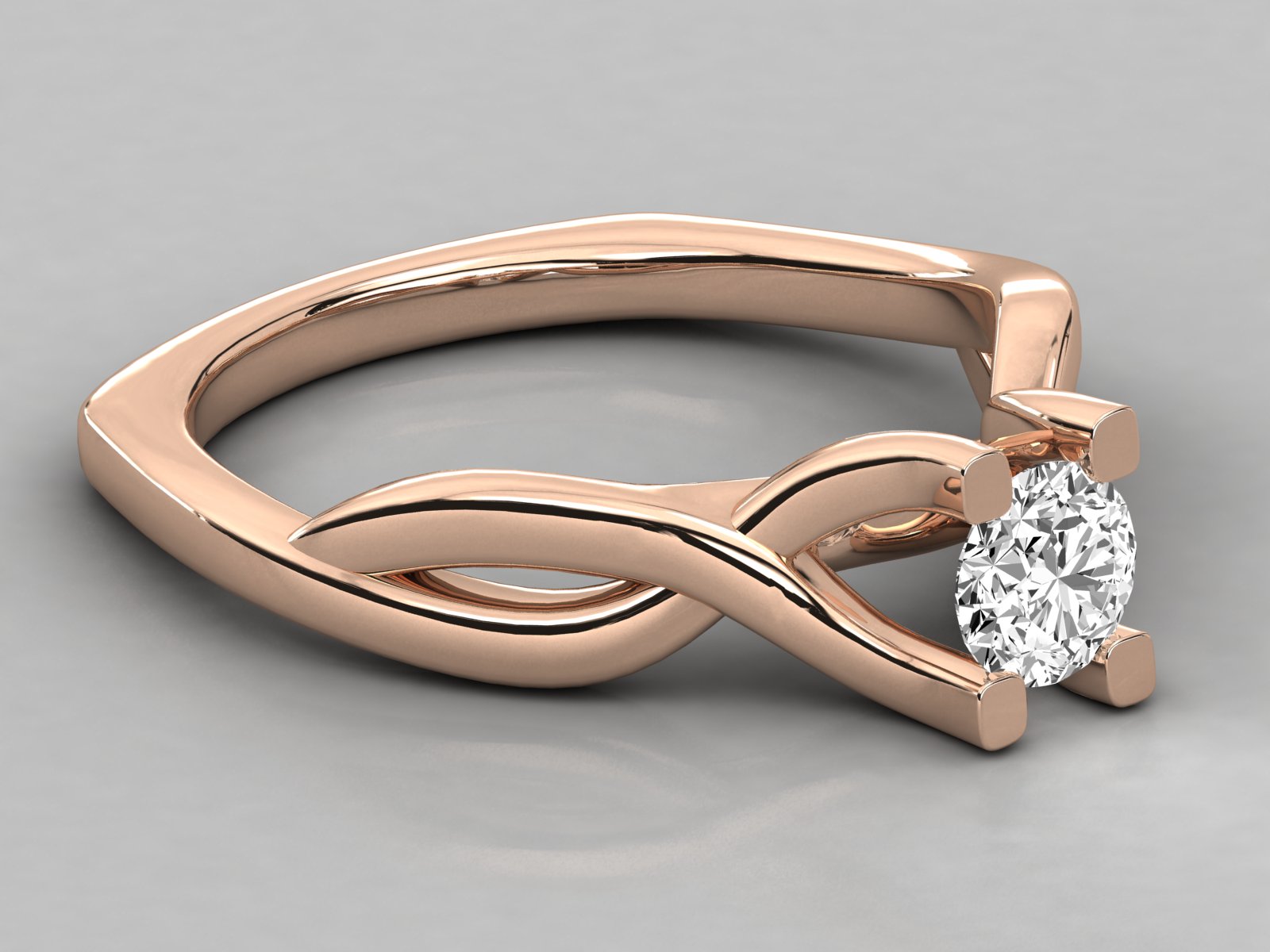 Rose Gold Plated Sterling Silver Ring