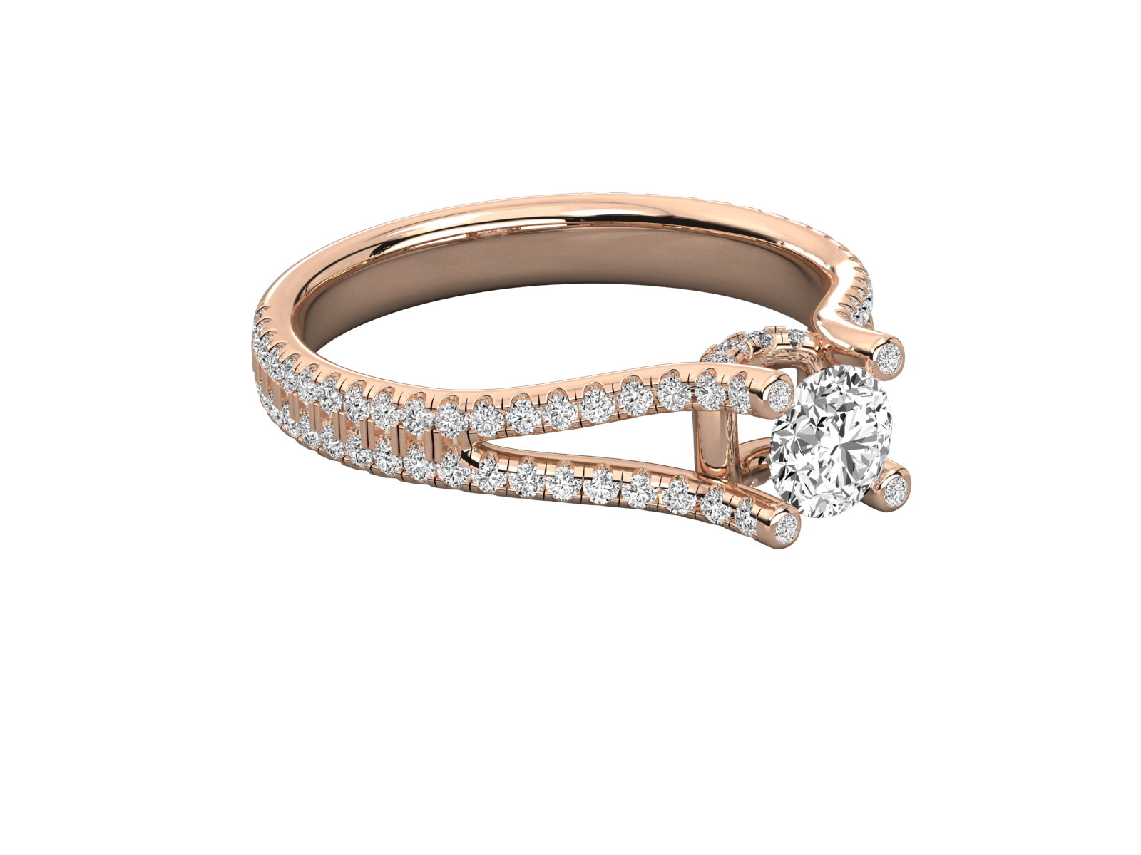 Rose Gold Plated Sterling Silver Ring