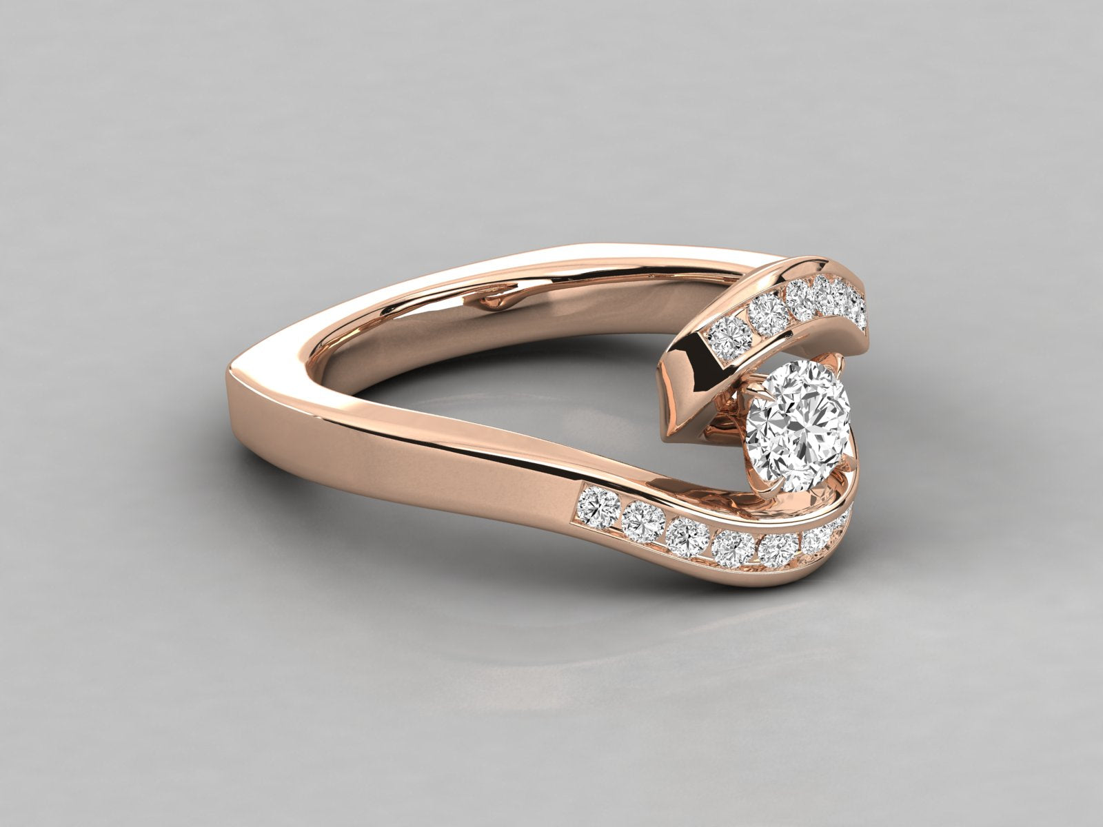 Rose Gold Plated Sterling Silver Ring