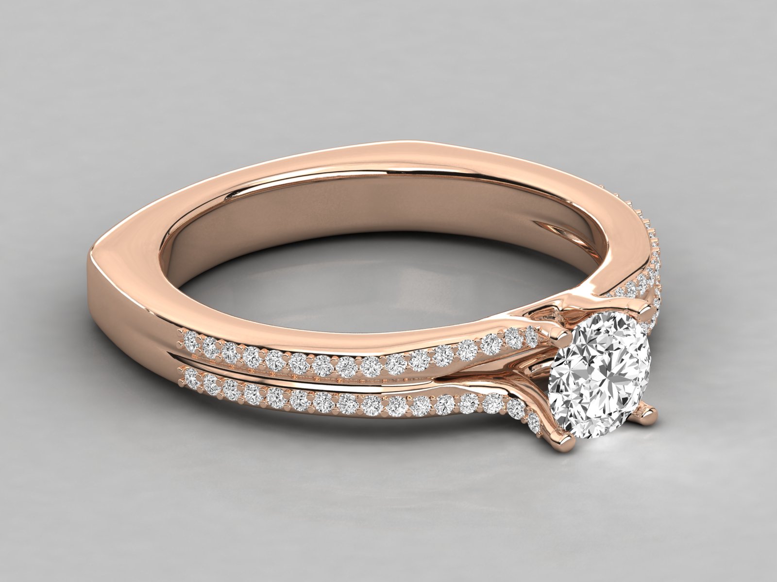 Rose Gold Plated Sterling Silver Ring
