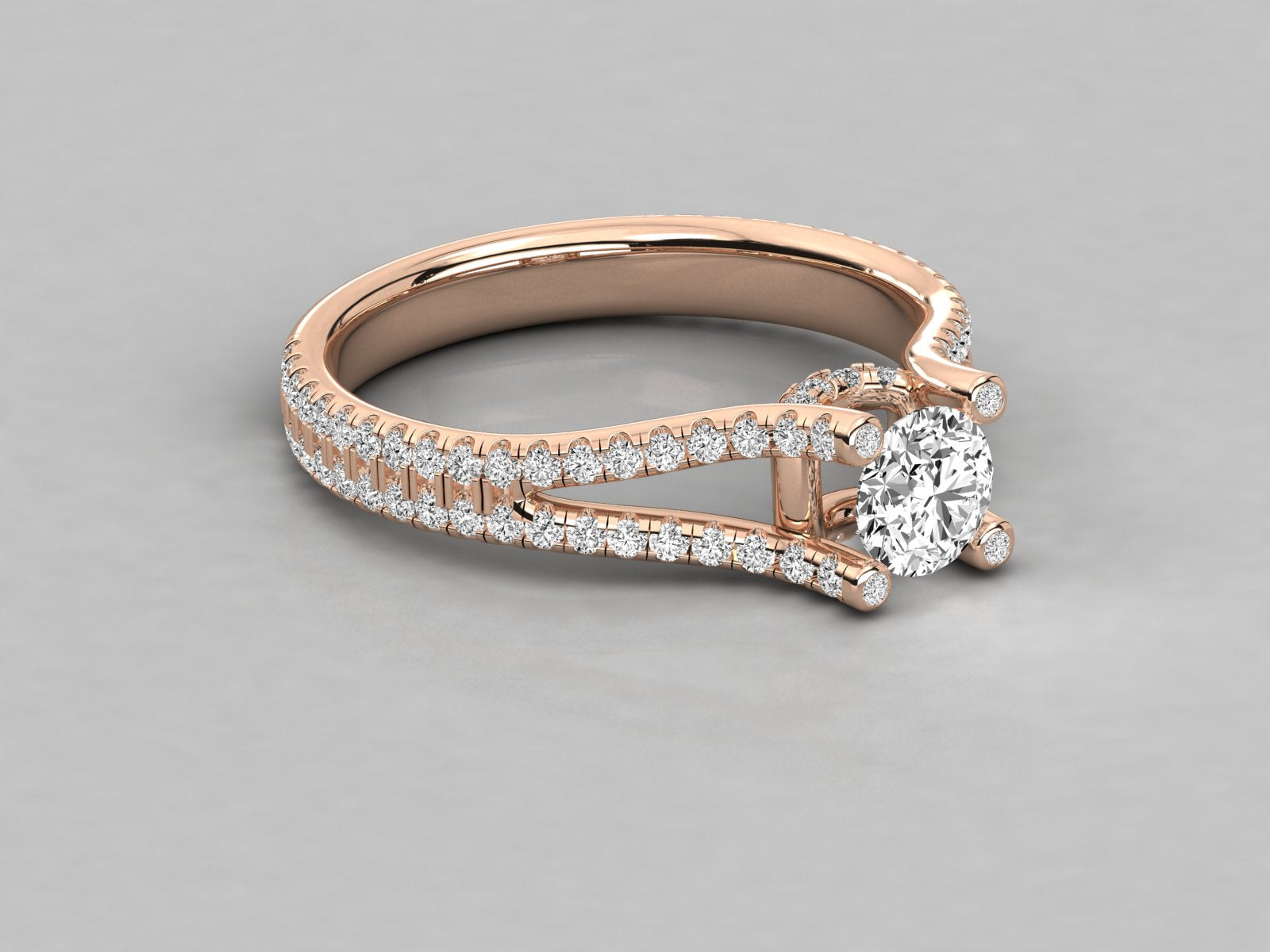 Rose Gold Plated Sterling Silver Ring