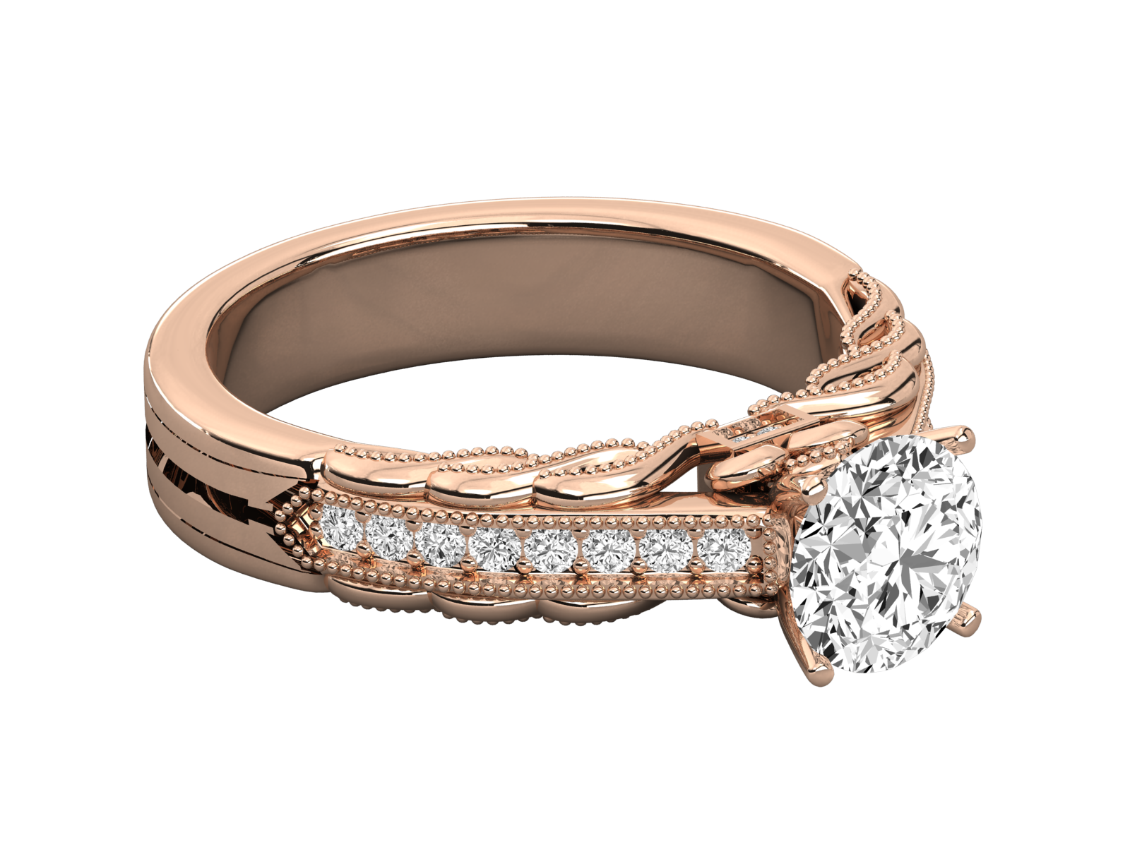 Rose Gold Plated Sterling Silver Ring