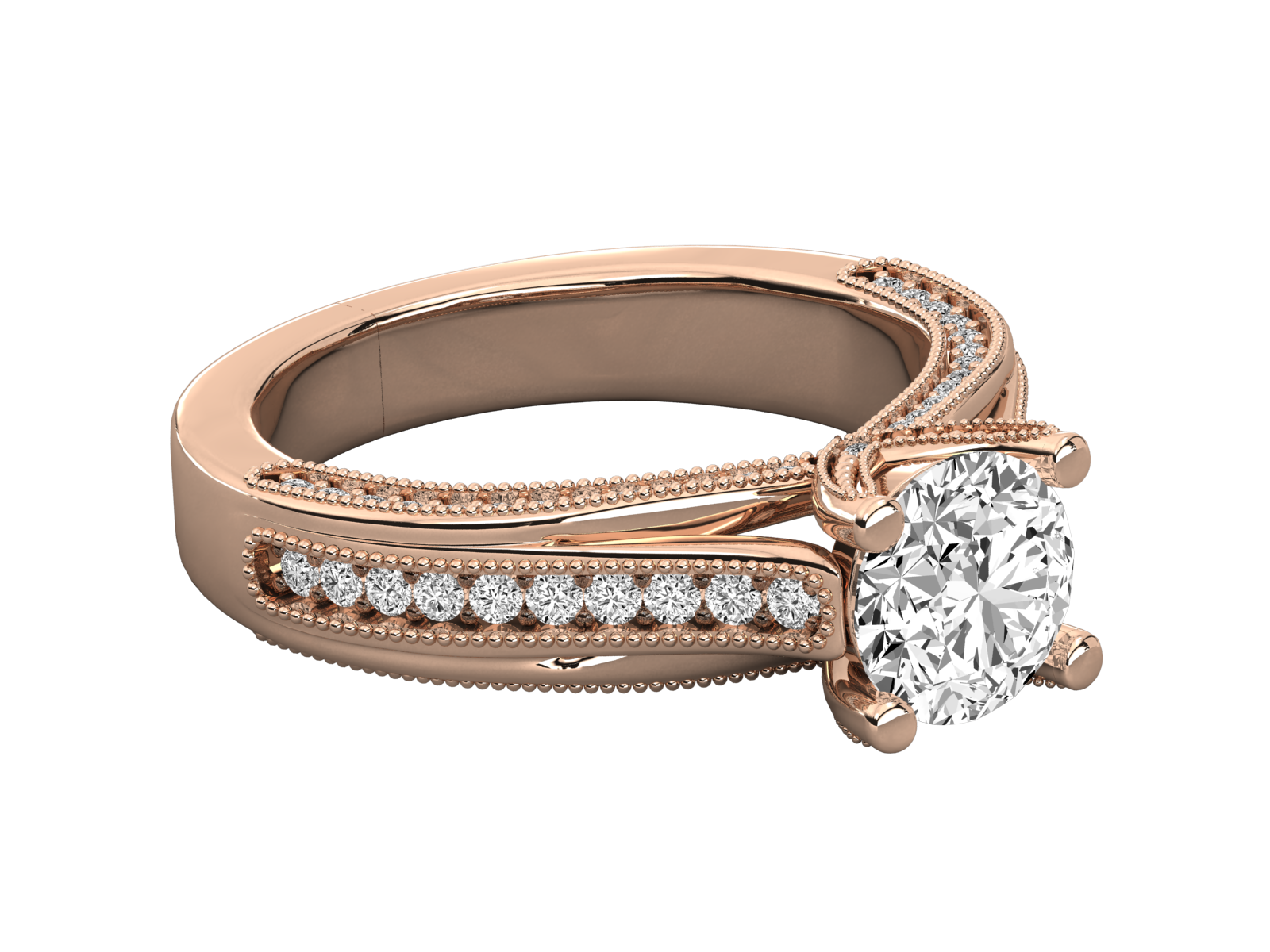 Rose Gold Plated Sterling Silver Ring