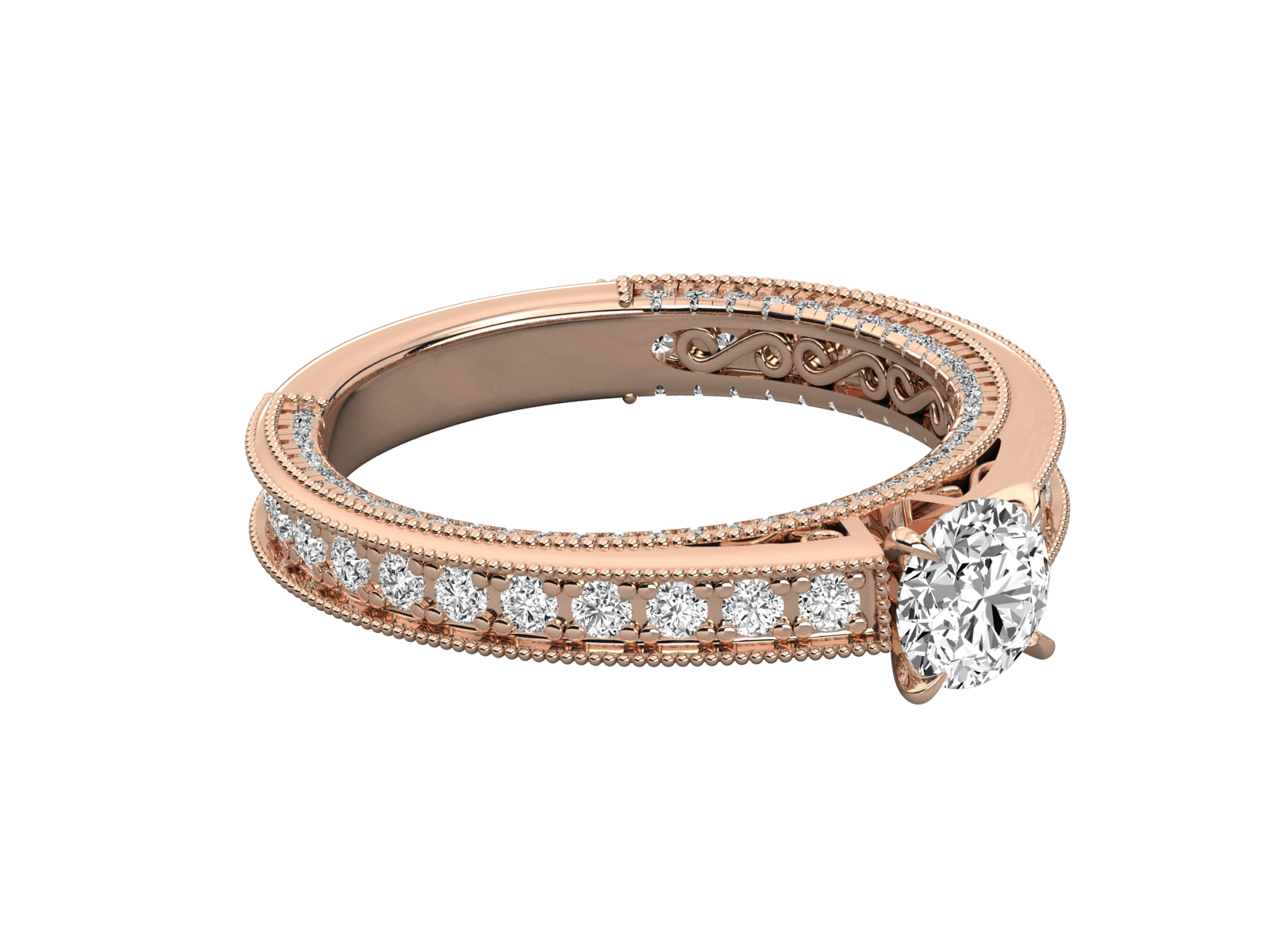 Rose Gold Plated Sterling Silver Ring