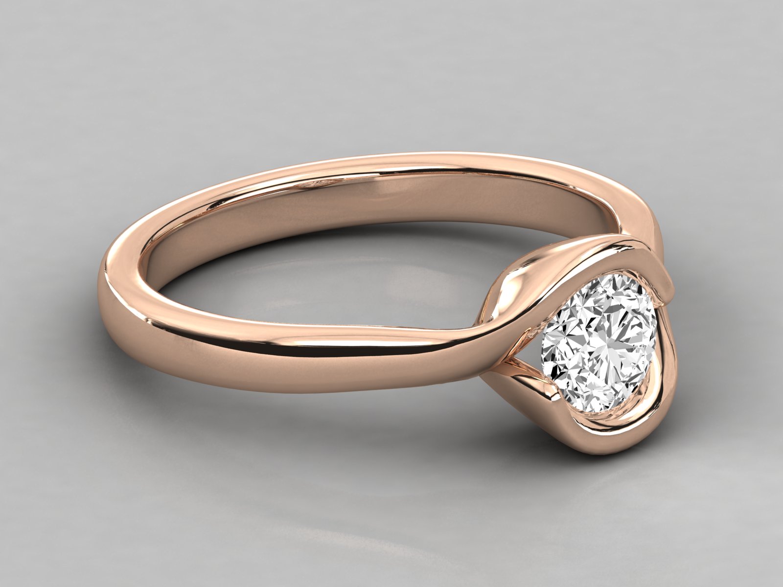 Rose Gold Plated Sterling Silver Ring