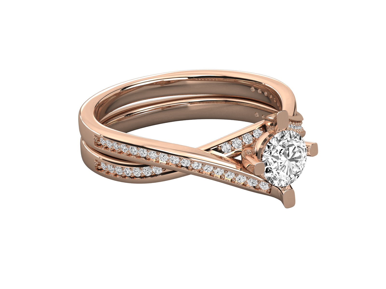 Rose Gold Plated Sterling Silver Ring