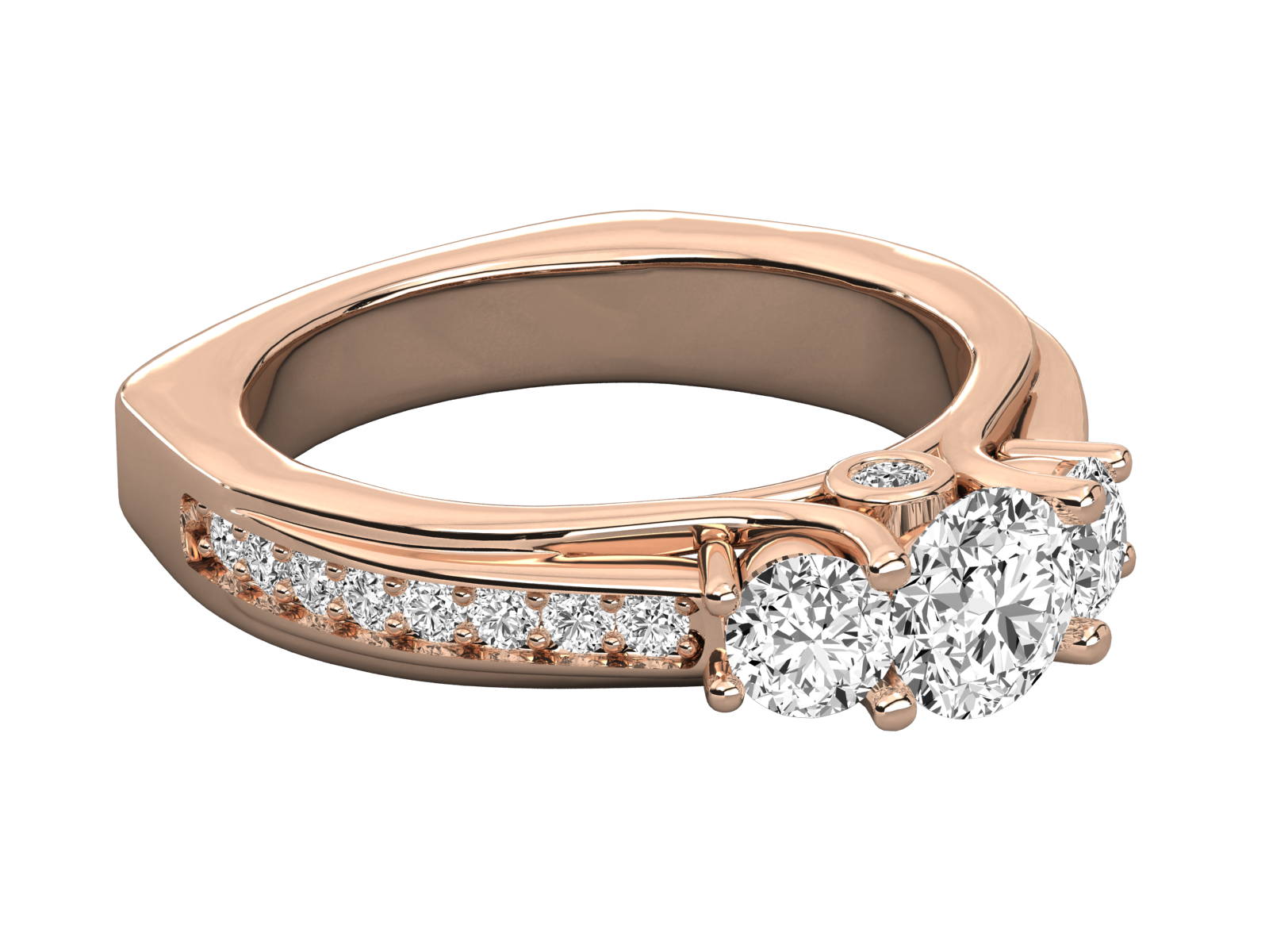 Rose Gold Plated Sterling Silver Ring