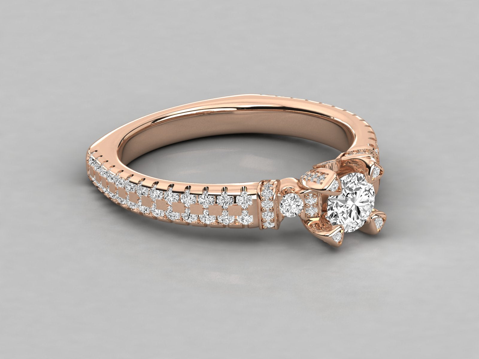 Rose Gold Plated Sterling Silver Ring