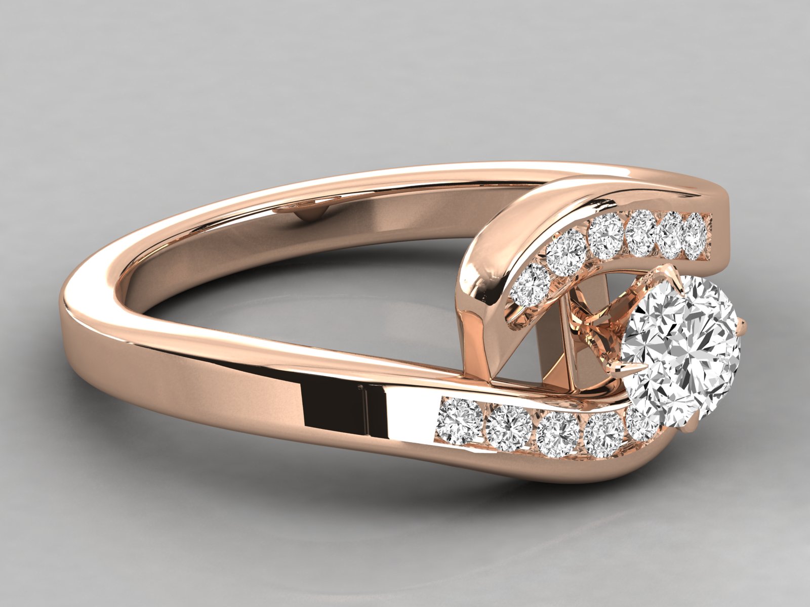 Rose Gold Plated Sterling Silver Ring