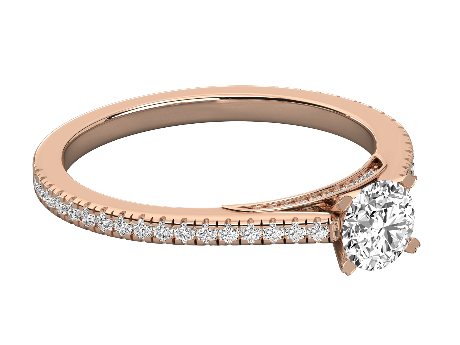 Rose Gold Plated Sterling Silver Ring