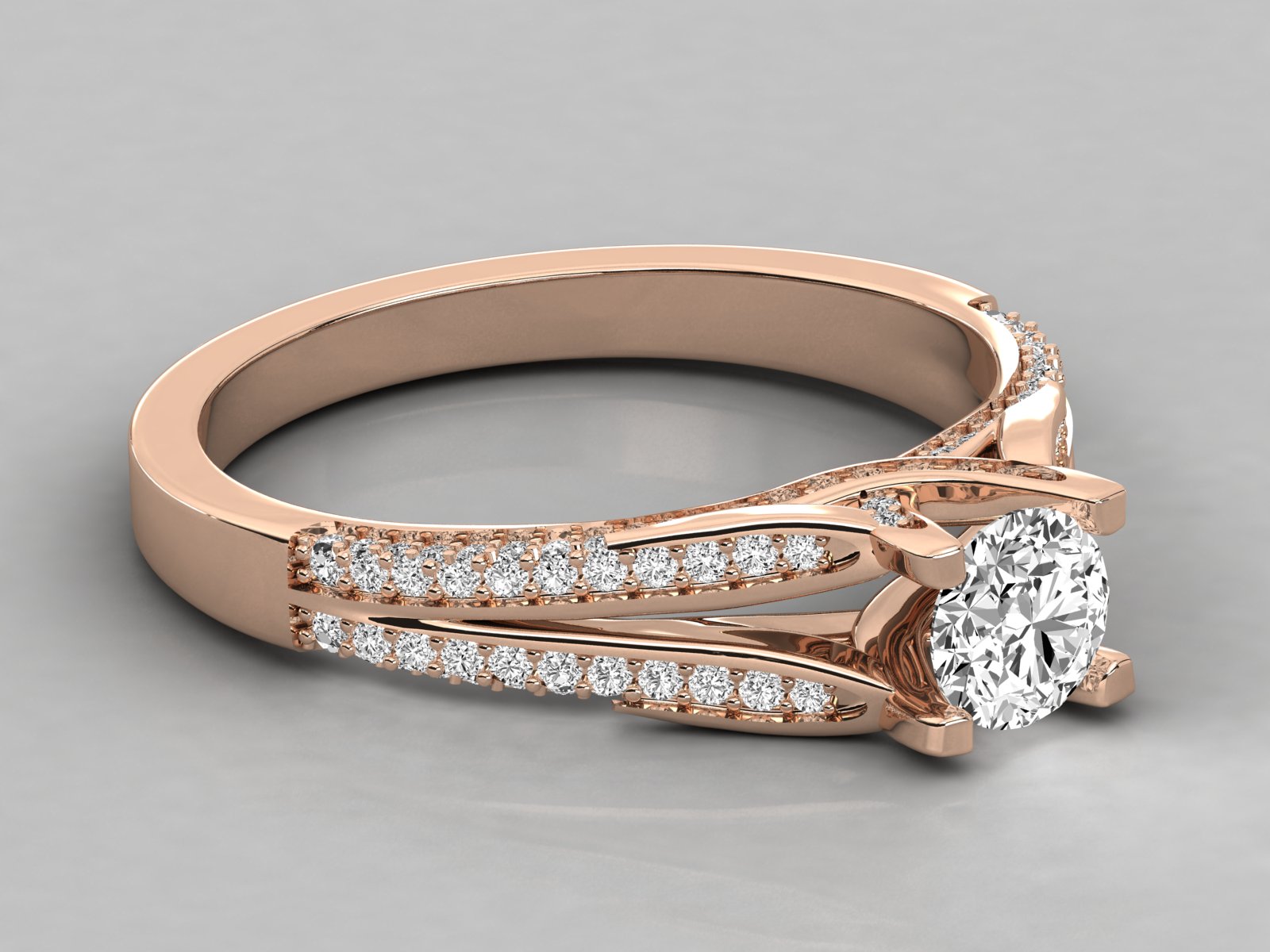 Rose Gold Plated Sterling Silver Ring