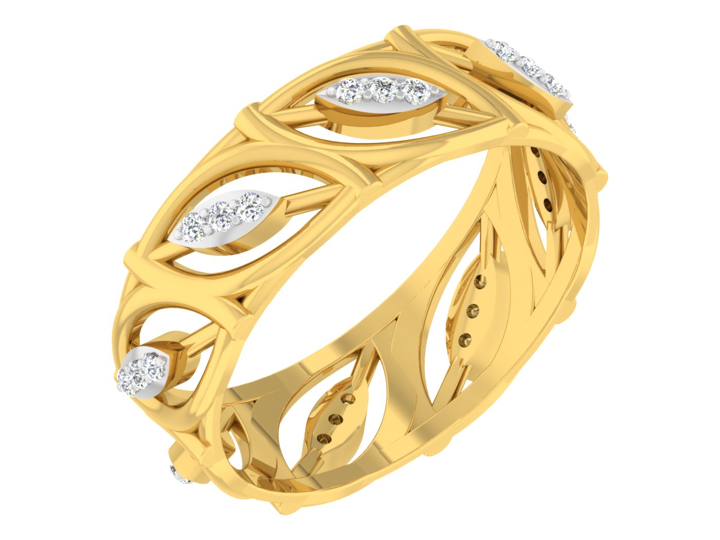 Yellow Gold Plated Sterling Silver Ring