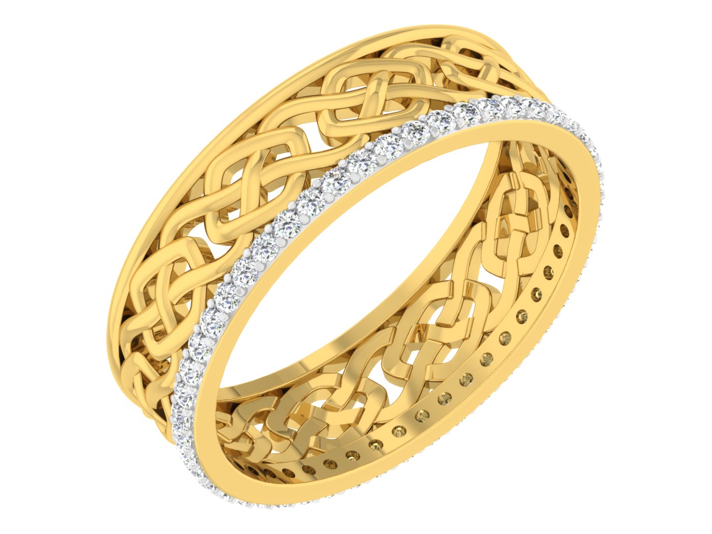 Yellow Gold Plated Sterling Silver Ring